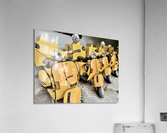 Yellow Motorbike Cabs Acrylic Print