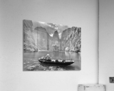 BW Lady Rowing the Boat in Vietnam Acrylic Print