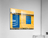 The Yellow House with Blue Windows and Door Acrylic Print