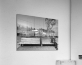 BW Reading on Twin Benches Acrylic Print