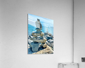 Inukshuk in Front of the Lake Acrylic Print