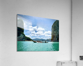 Boat Between Massive Rocks Acrylic Print
