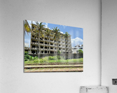 Abandoned Building with Palm Trees Acrylic Print