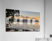 Long Building on Water during Sunset Acrylic Print