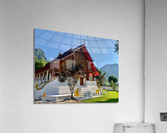 Beautiful Buddhist Temple in Muang Ngoy Laos Impression acrylique