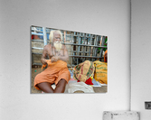 Man Sitting by the Temple Impression acrylique