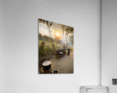 Cooking outside in Myanmar at Sunset Acrylic Print