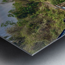 Toy Train by the Mountain Metal print