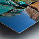 Colourful Boat on the Water Impression metal