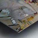 Praying White Buddha Metal print