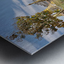 Chilling in the Boat in Front of the Temple Metal print