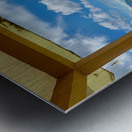 Cat Eating with a View Metal print