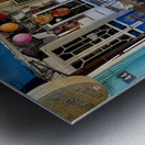 Coffee Shops by the Railroad Metal print