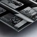 BW Vintage Stairs Metal print