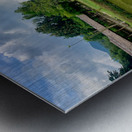 Farm Reflection on the Lake Metal print