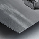 BW Shack on the Water Metal print