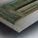 Blue  Green Old Wooden Furniture Metal print