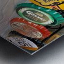 Beer Cap Stools  Metal print