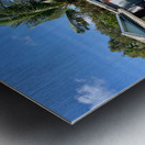 L Shaped Palm Trees Beach Metal print