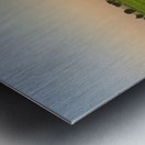 Sunset Over the Field by the Temple Metal print