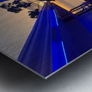 Blue Neon Sunset Metal print