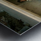 Little Girl Hiding from the Train Metal print