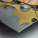 Yellow Motorbike Cabs Metal print