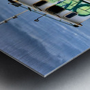 Green Boat on the Beach Metal print