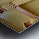 Statues on a Yellow Wall Metal print