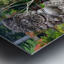 Indonesian Statue in the Garden Metal print