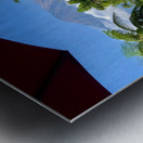 By the Pool with a view on Mount Agung Bali Metal print