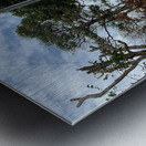 Cycling Up the Hill Metal print