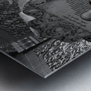 Monk Reading Stone Writings Metal print