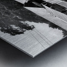 BW Covered Bridge Reflections Metal print