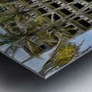 Abandoned Building with Palm Trees Metal print