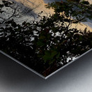 Long Building on Water during Sunset Metal print