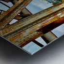 Crossing the Bridge on a Motorbike Metal print