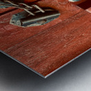 The Red Door Lock Seoul Korea Metal print