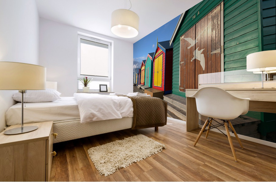 Beach Huts Impression murale