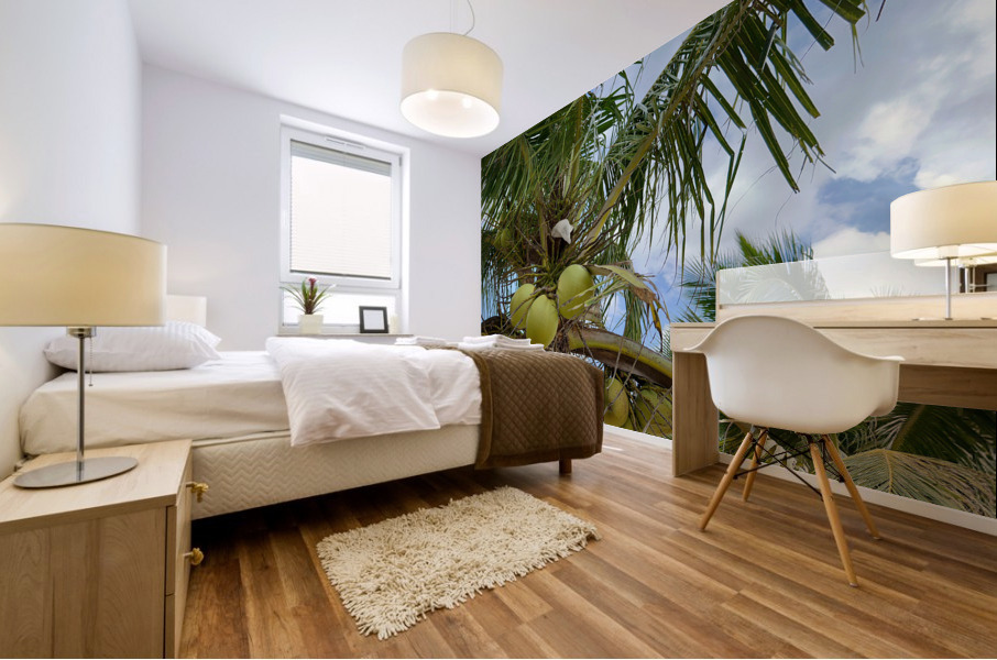 Cocunuts in the sky Mural print