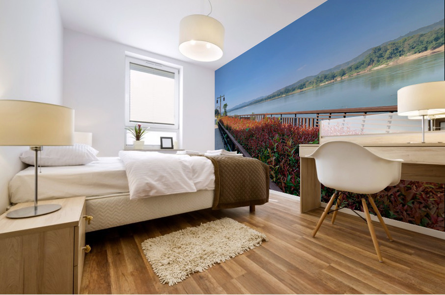 Along the Mekong River Mural print