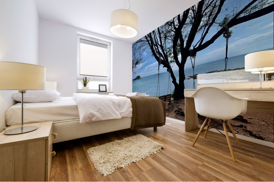 Swings by the Ocean Mural print