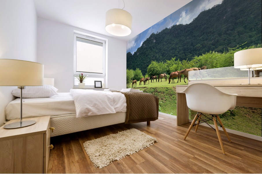 Wild horses Mural print