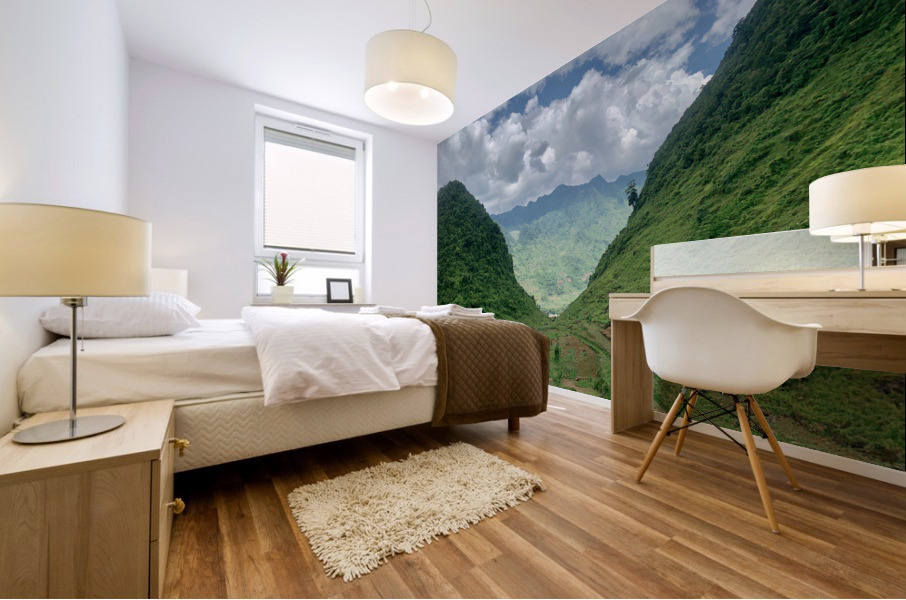 V Shaped Mountains Mural print