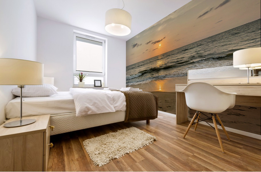 Sunset by the Beach Mural print