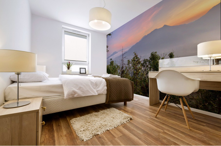 Sunrise Mountains Mural print
