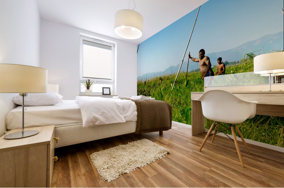 Working in the Field Impression murale