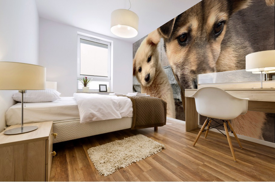 Give Me Some Room Puppy Mural print
