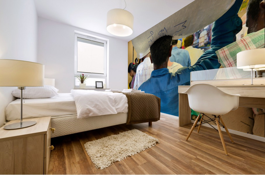 Rice Bag on the Head Mural print