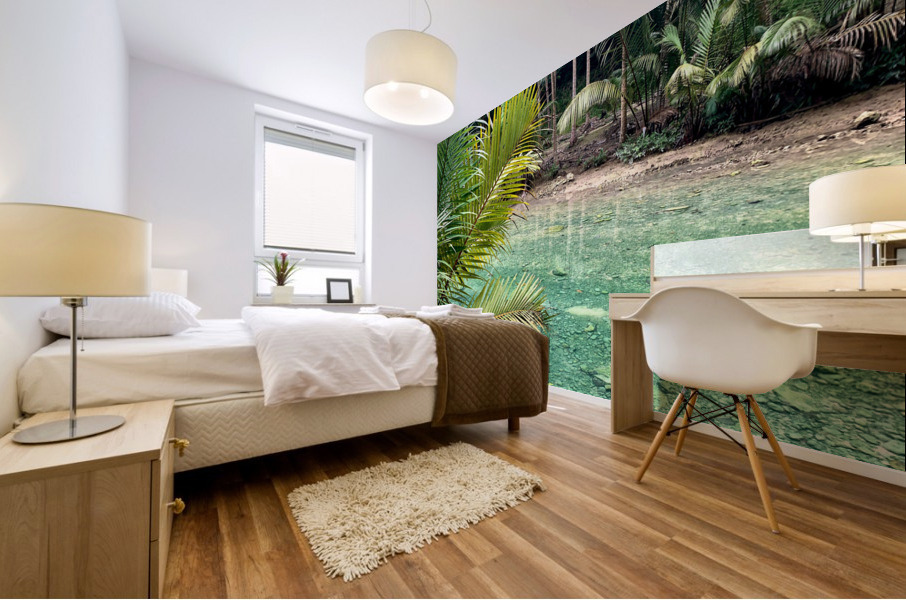 Blue Water in the Jungle Impression murale